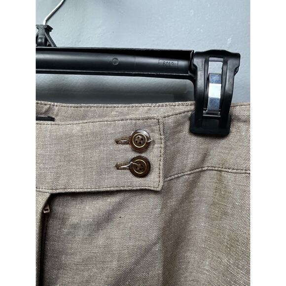 Kasper Pants Womens size 14 Brown Linen Blend Sportswear Office Career - Picture 6 of 7